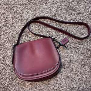 Coach 1941 Saddle Bag Glovetanned Leather Purse Oxblood 20115 Burgundy